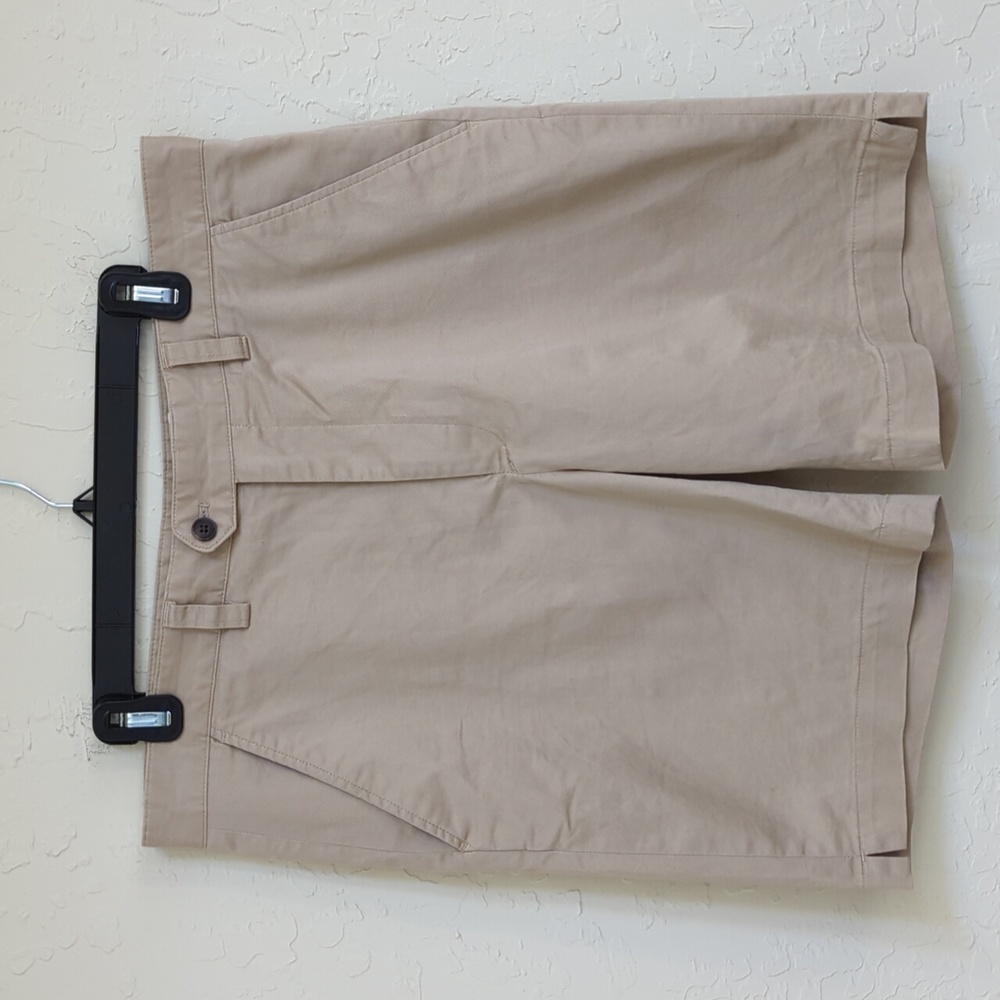 Zara Basic Cotton Light Beige Chino Shorts Size 32